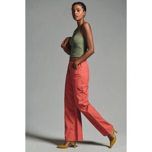 Anthropologie Pilcro Painter Puddle Pants Coral 26